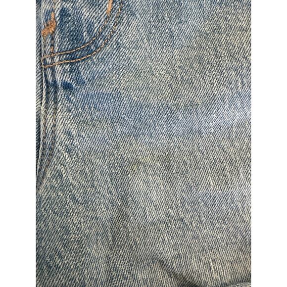 Rollas - High Waist Cut Off Shorts in Light Wash Blue - Picture 2 of 4